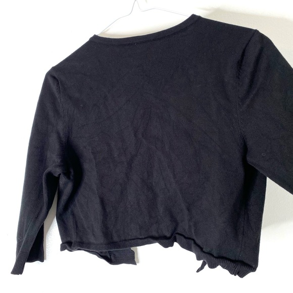WHBM Black Cropped Shrug Sweater - Picture 6 of 9